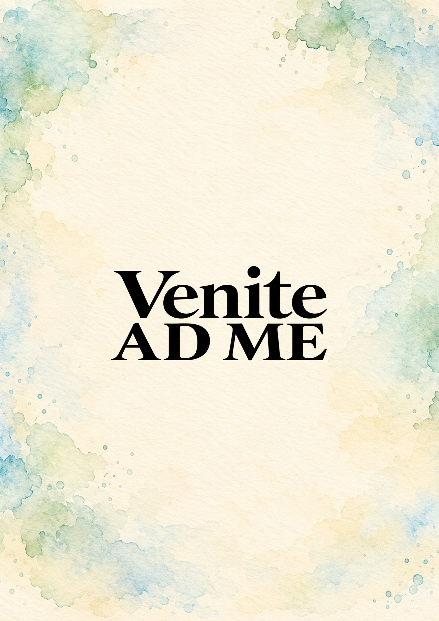 Portada de Venite Ad Me