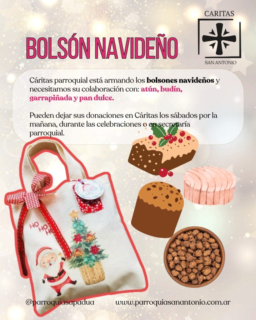 ¡Sumáte al Bolsón Navideño de Cáritas! 🎄💛