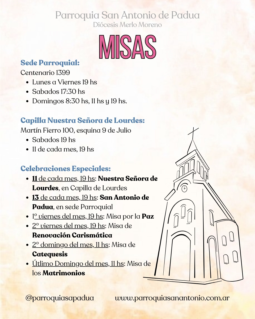 Horarios de Misas y Celebraciones