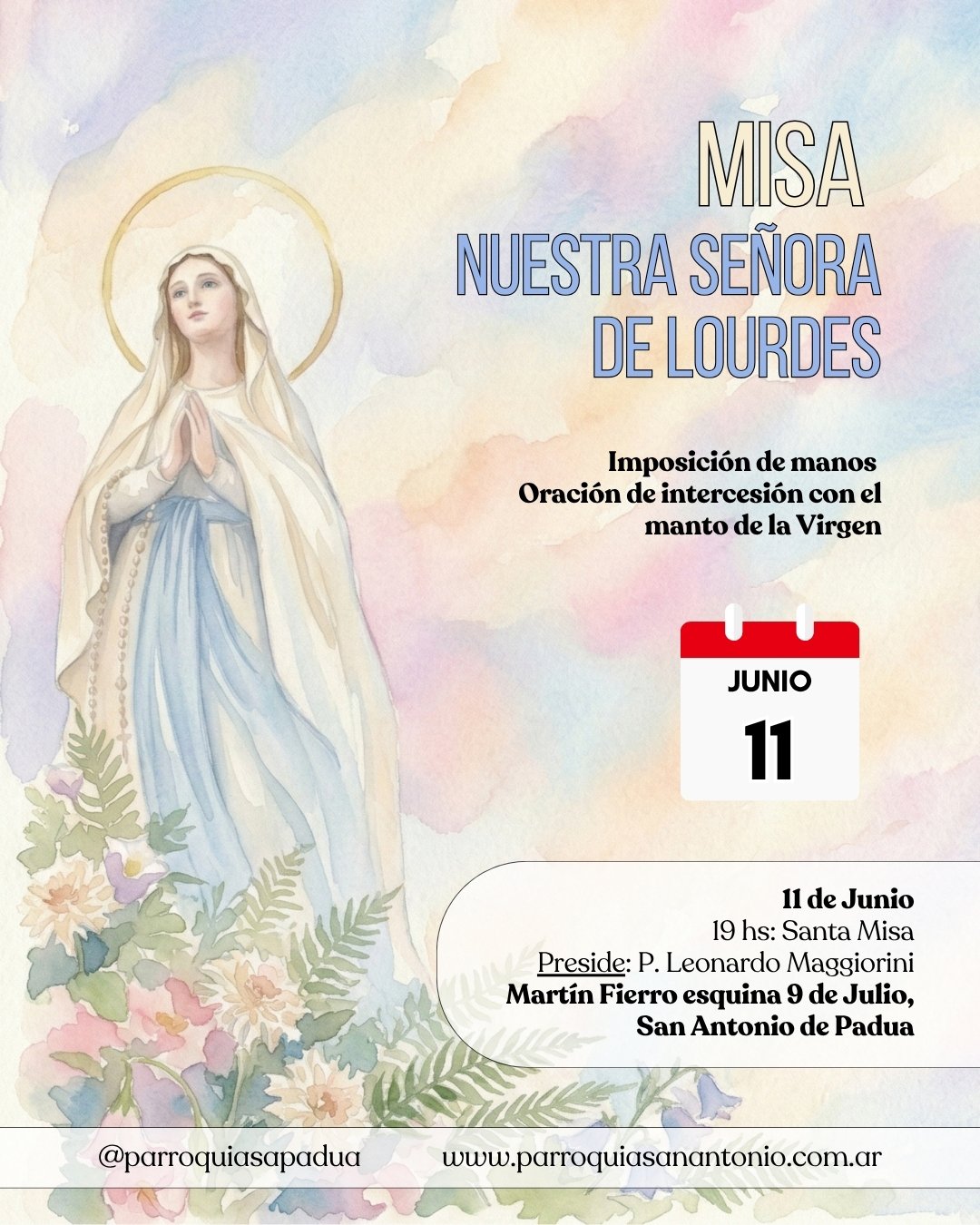 Misa en honor a Nuestra Señora de Lourdes